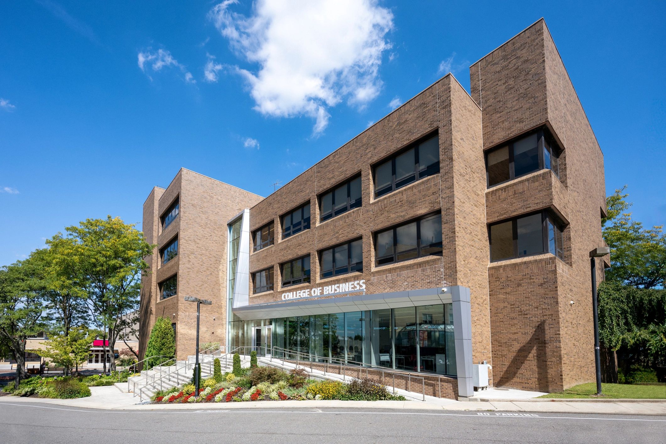 Modern commercial building representing energy storage solutions