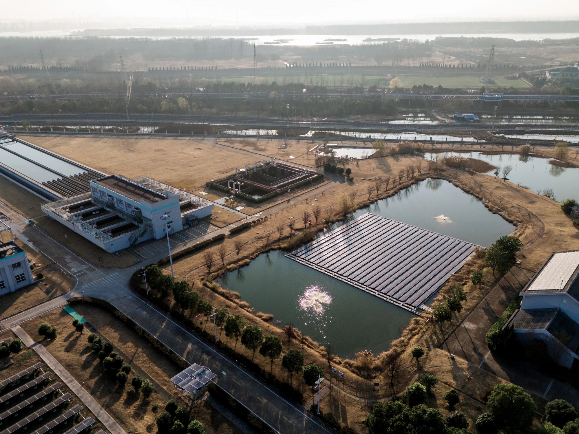 Large-scale solar field representing scalable commercial energy infrastructure