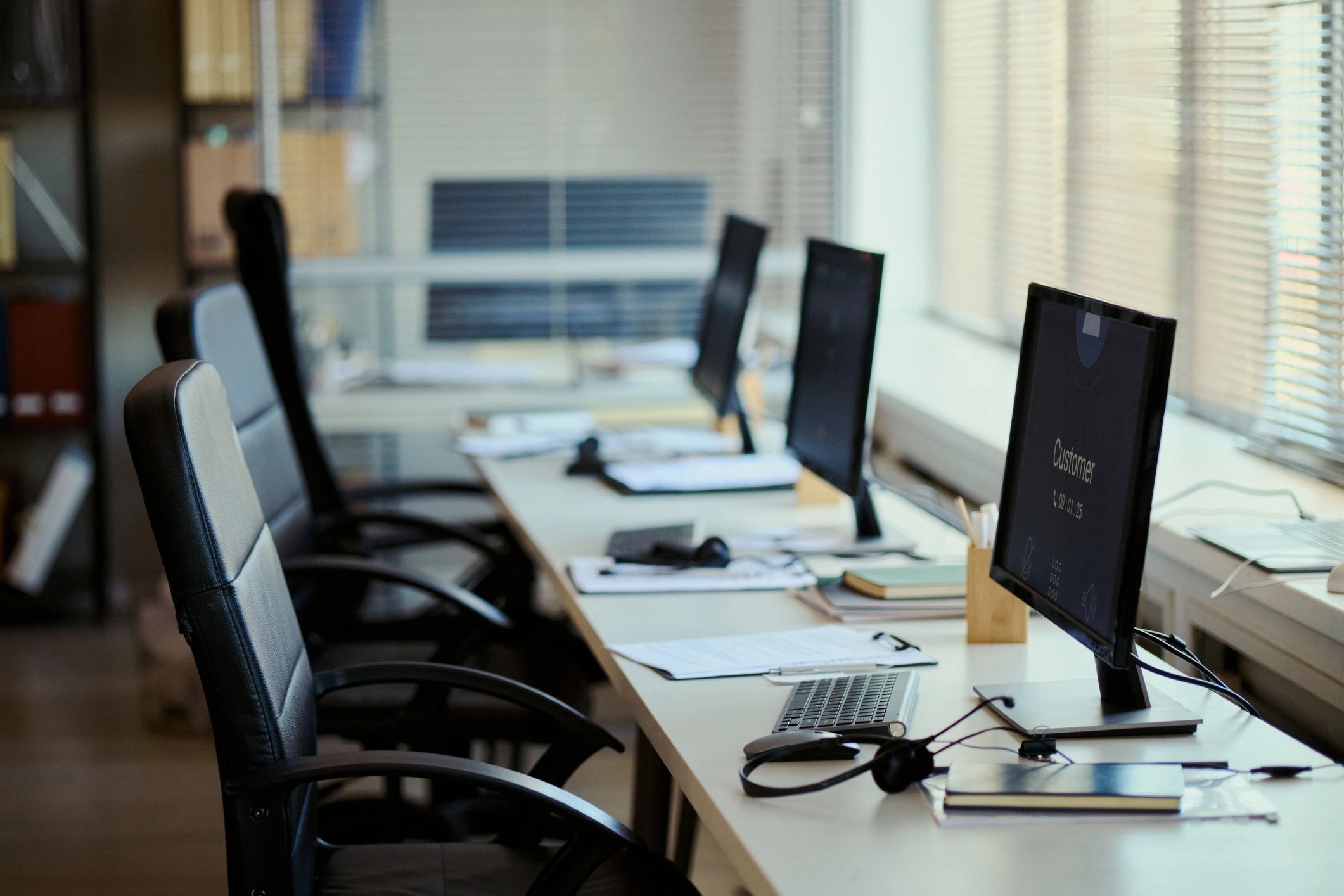 Operations workstations representing centralized monitoring and control